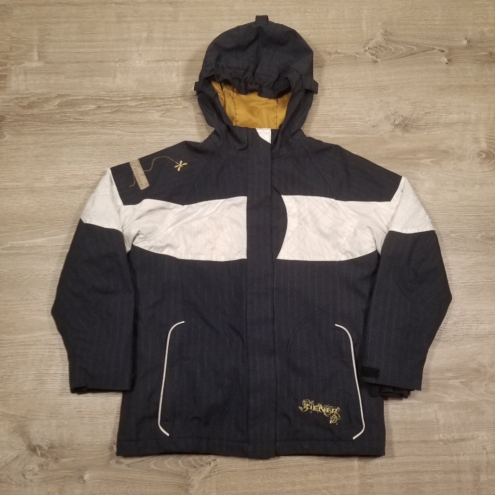 Ziener Girls Youth Large 14/16 Ski Jacket Size 152 German Blue White Waterproof